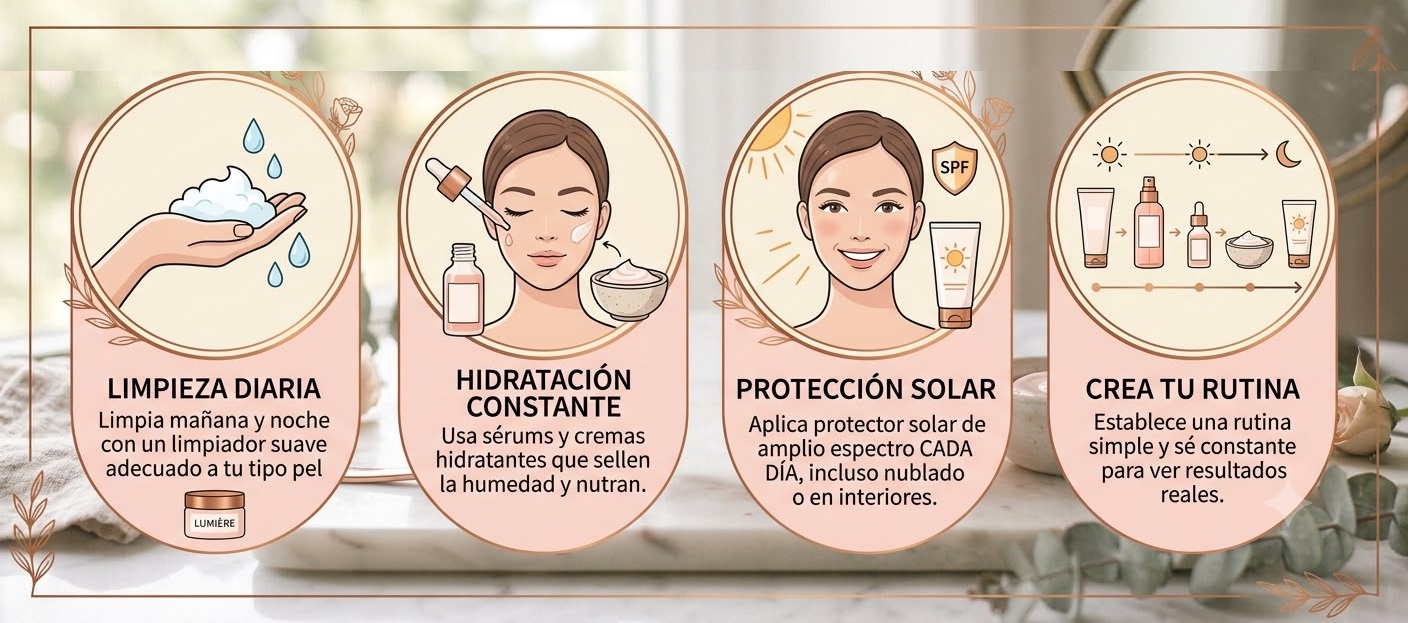 Pasos para una rutina de limpieza facial efectiva